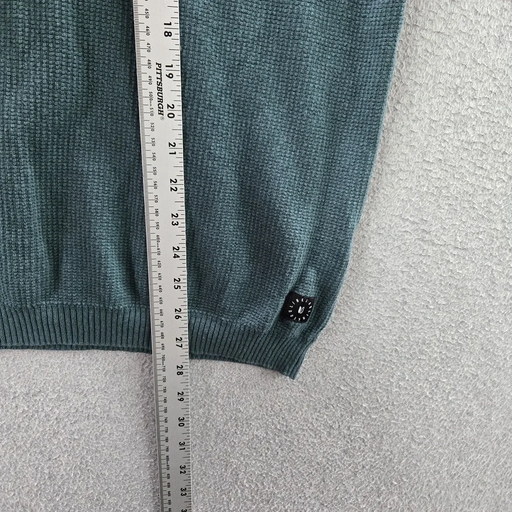 Linksoul Men Sweater XL Green Cashmere Blend Thermal Drawstring‎ Long Sleeve